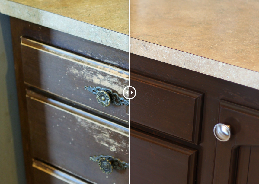 Cabinet Refinishing Before & After